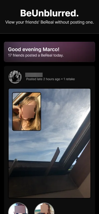BeUnblurred. screenshot 2 of 4