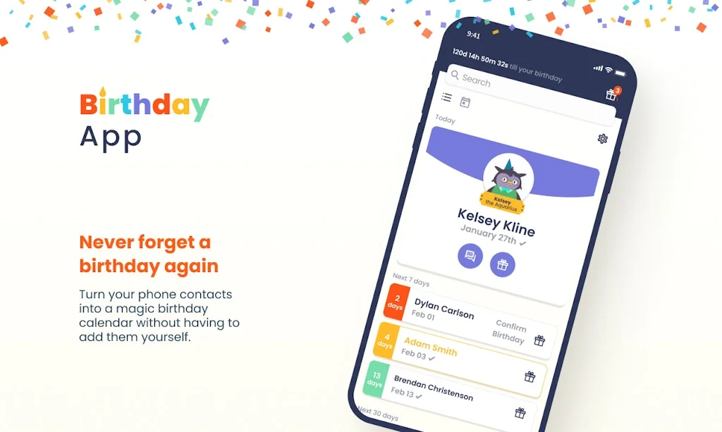 Birthday App screenshot 2 of 5