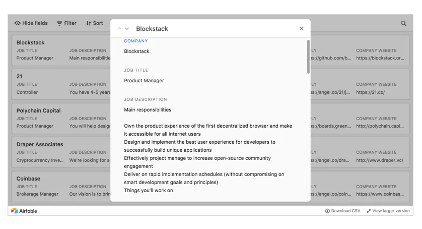 Blockchain Job screenshot 1 of 2