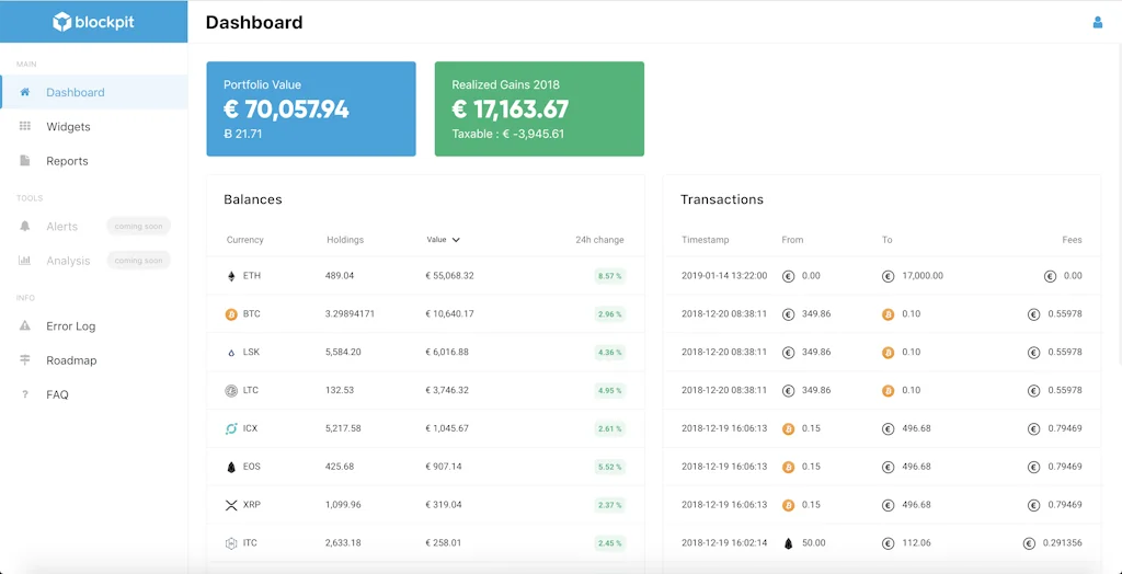 Blockpit.io screenshot 1 of 3