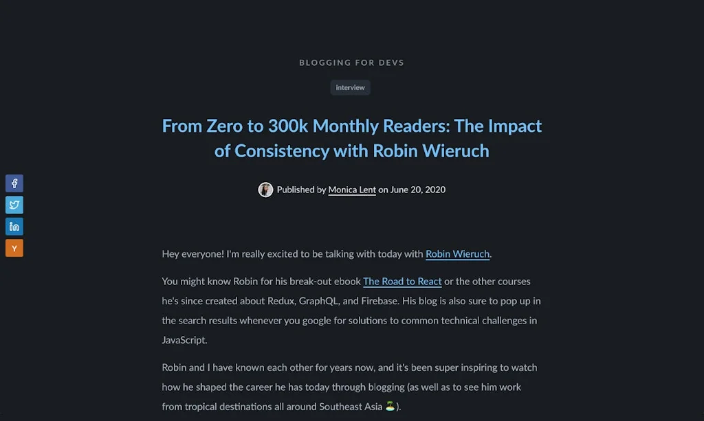 Blogging for Devs screenshot 3 of 3