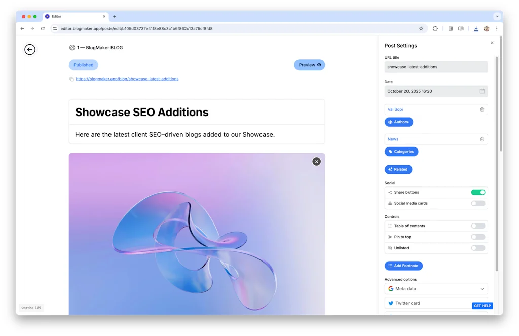 BlogMaker screenshot 2 of 3