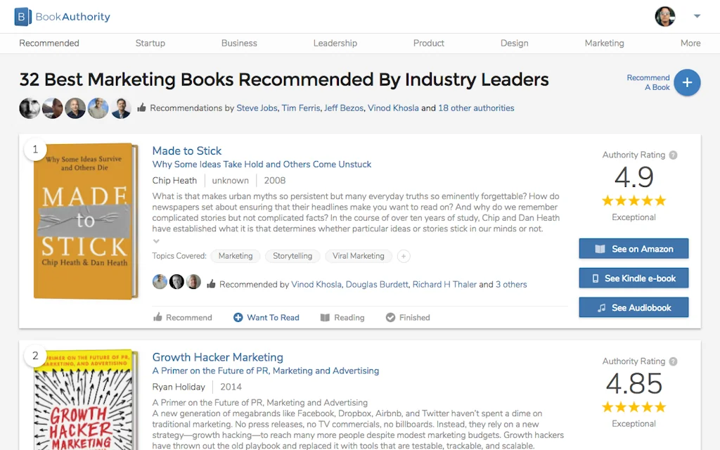 BookAuthority screenshot 3 of 6