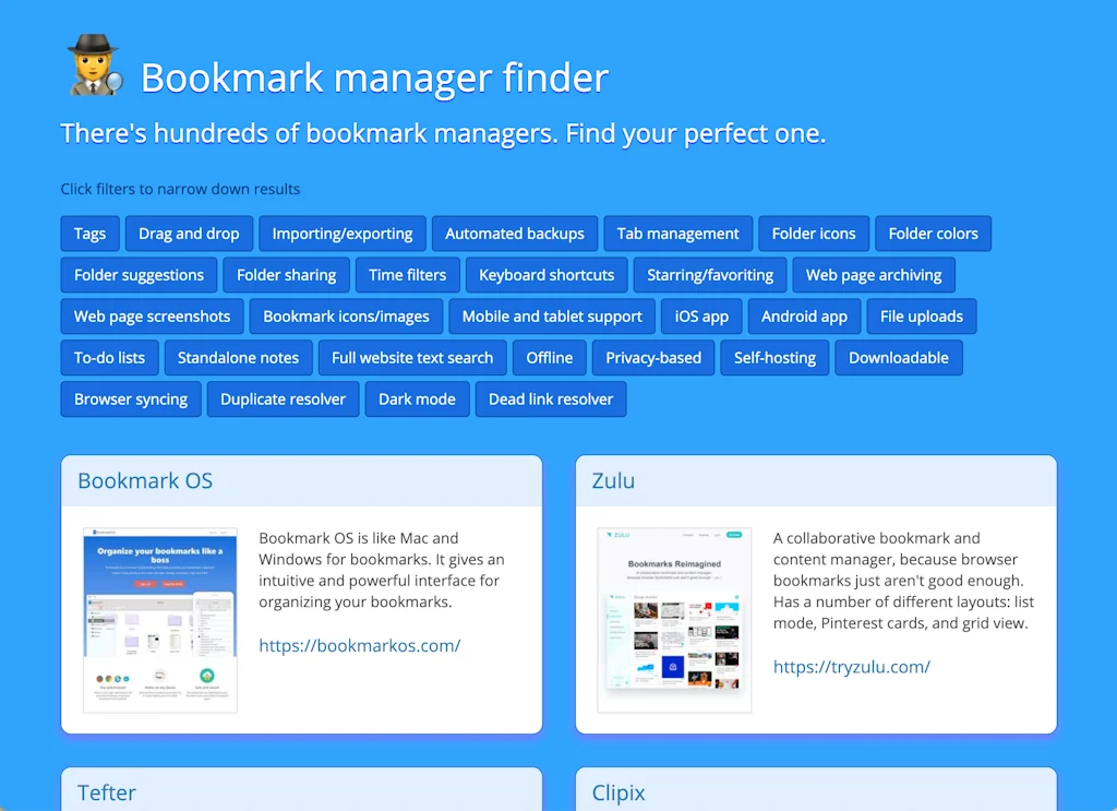 Bookmark OS screenshot 1 of 3