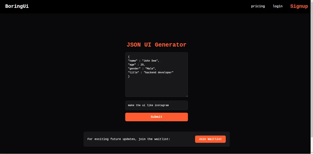 BoringUi screenshot 1 of 4
