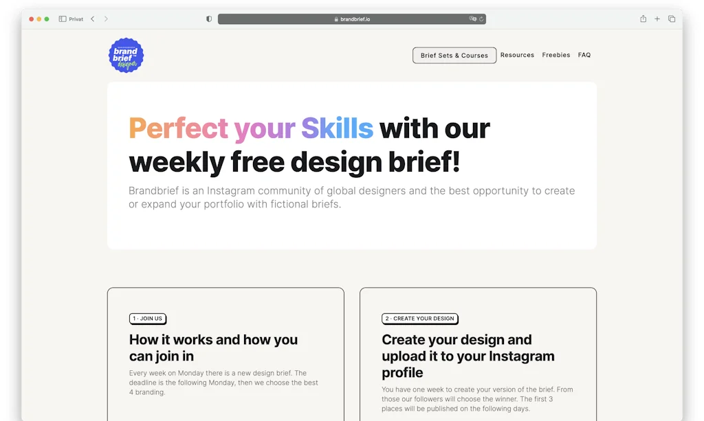 Brandbrief weekly Design Briefs screenshot 1 of 5
