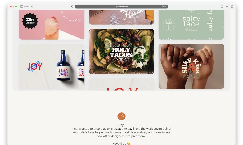 Brandbrief weekly Design Briefs screenshot 3 of 5