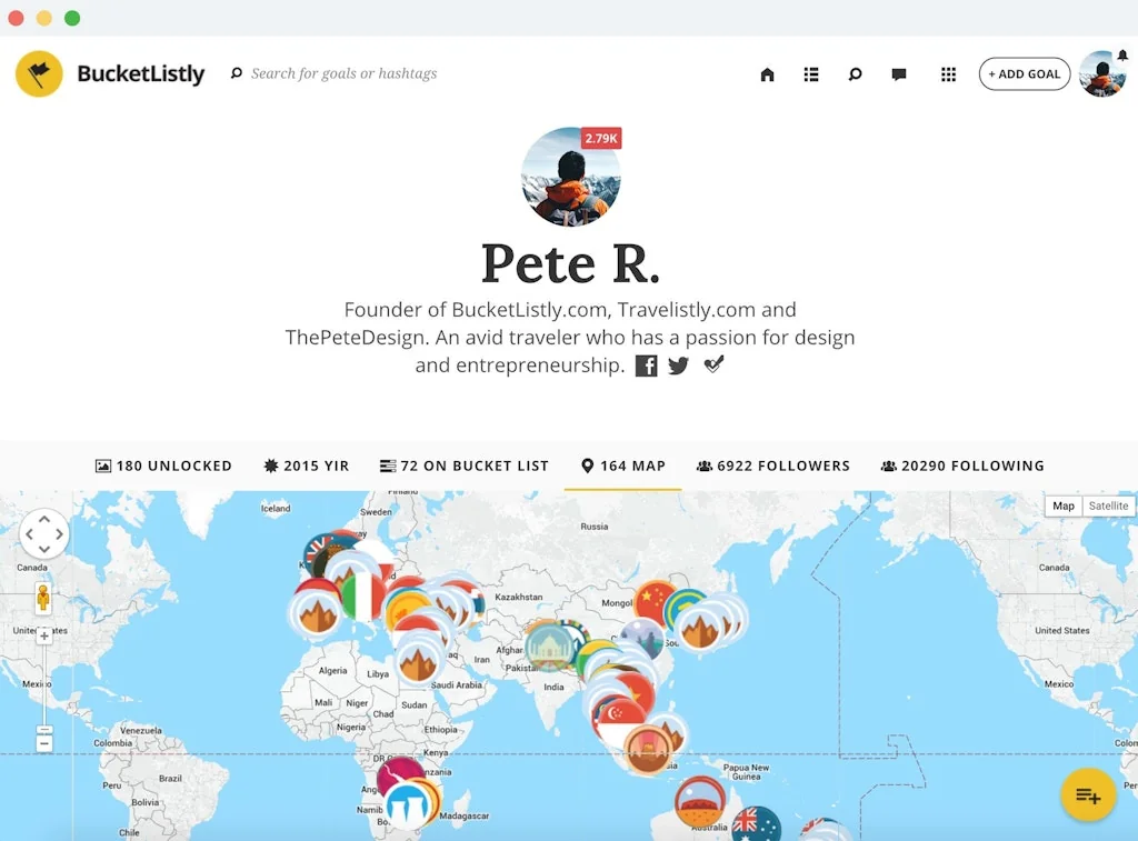 Bucketlistly screenshot 1 of 3