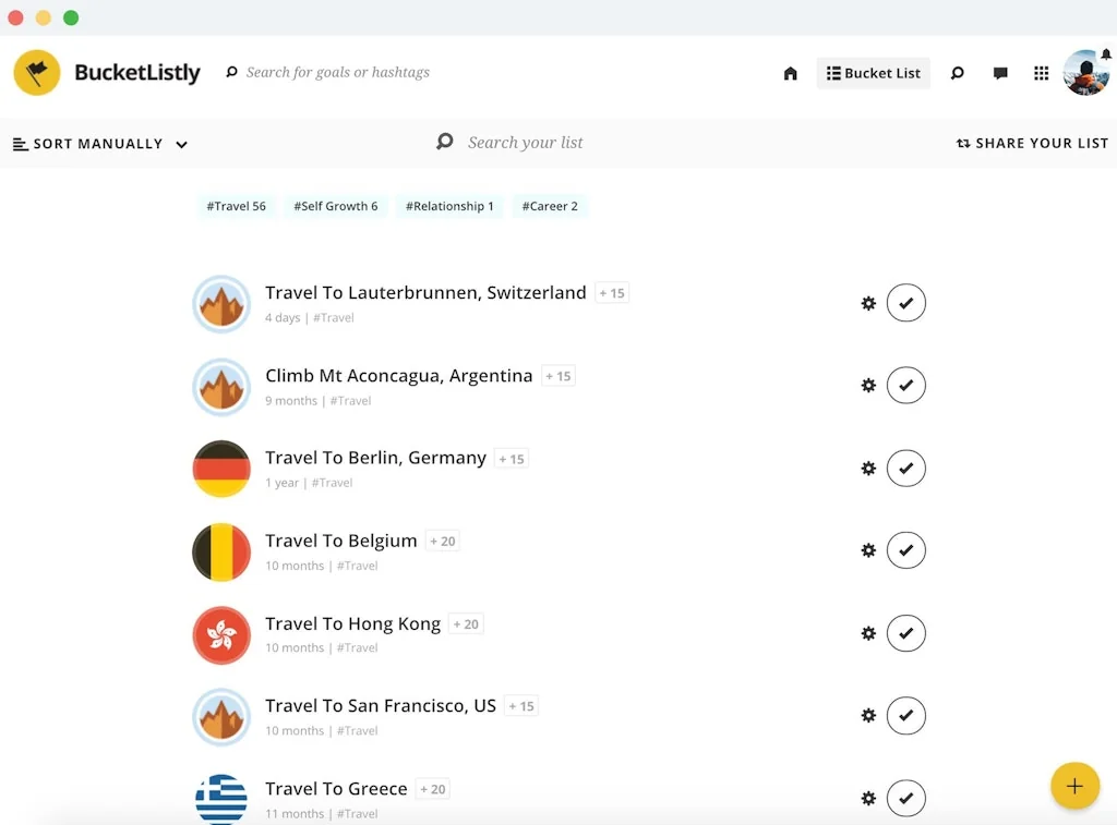 Bucketlistly screenshot 2 of 3