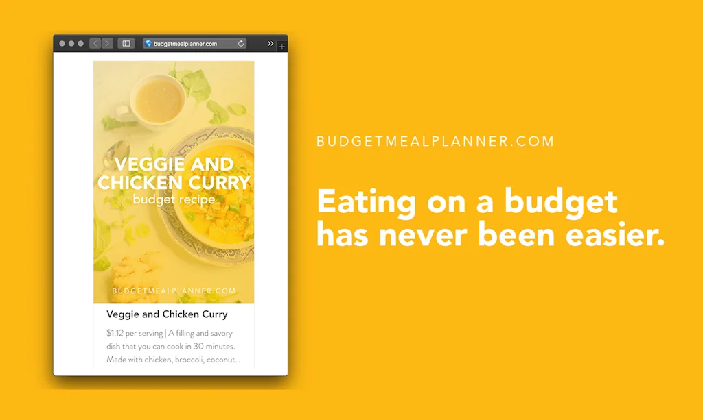 Budget Meal Planner screenshot 1 of 2