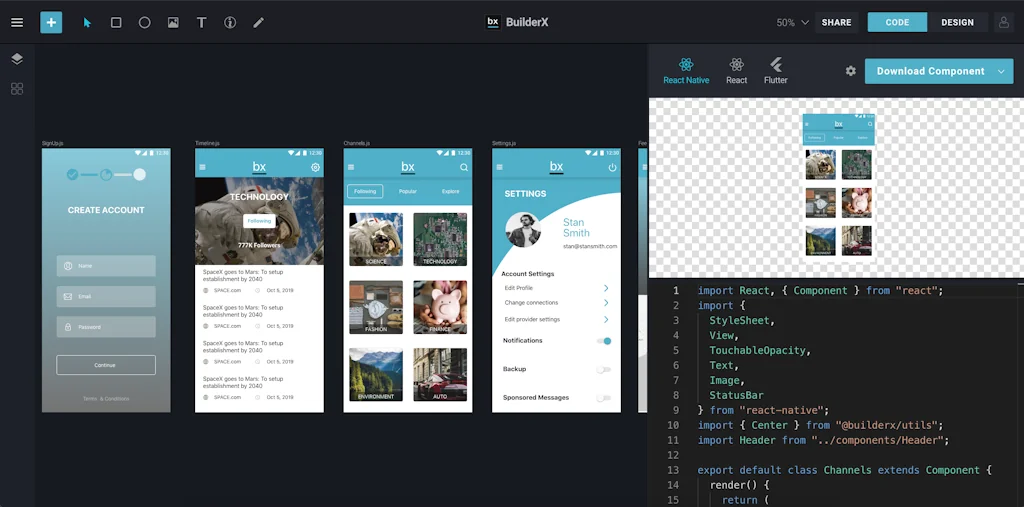 BuilderX screenshot 5 of 6