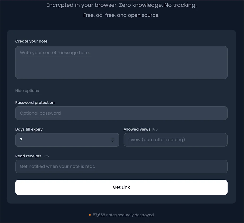 Burner Note screenshot 3 of 4