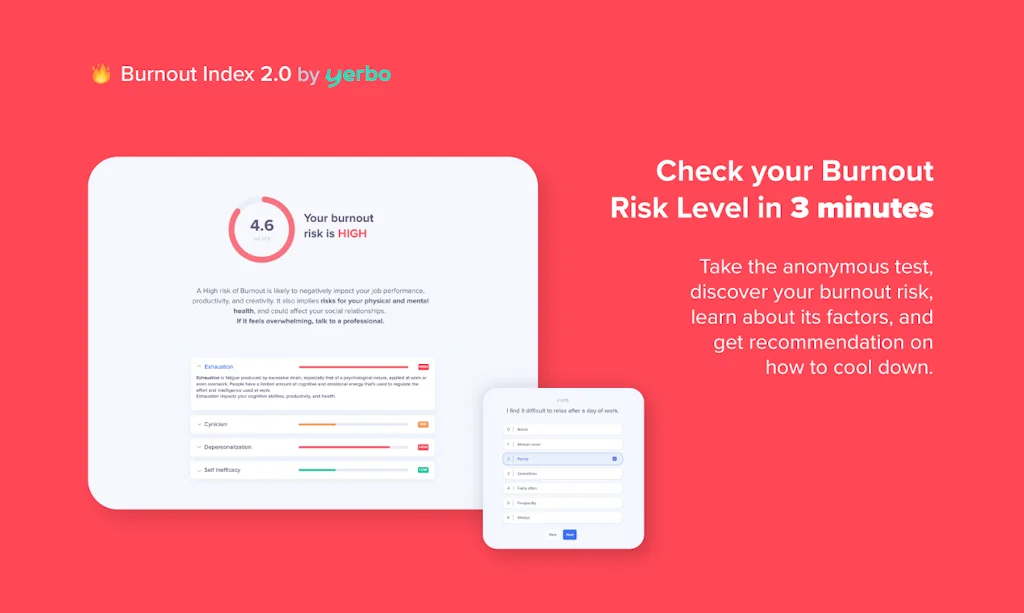 Burnout Index by Yerbo screenshot 2 of 4