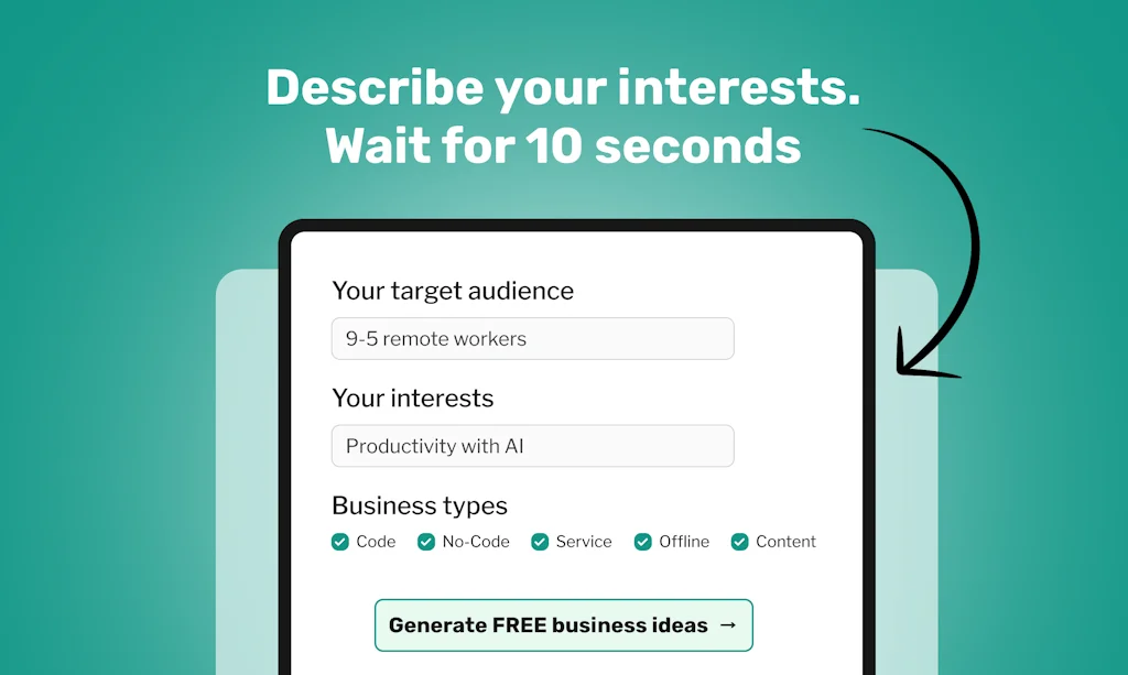 Business Ideas Generator screenshot 2 of 3