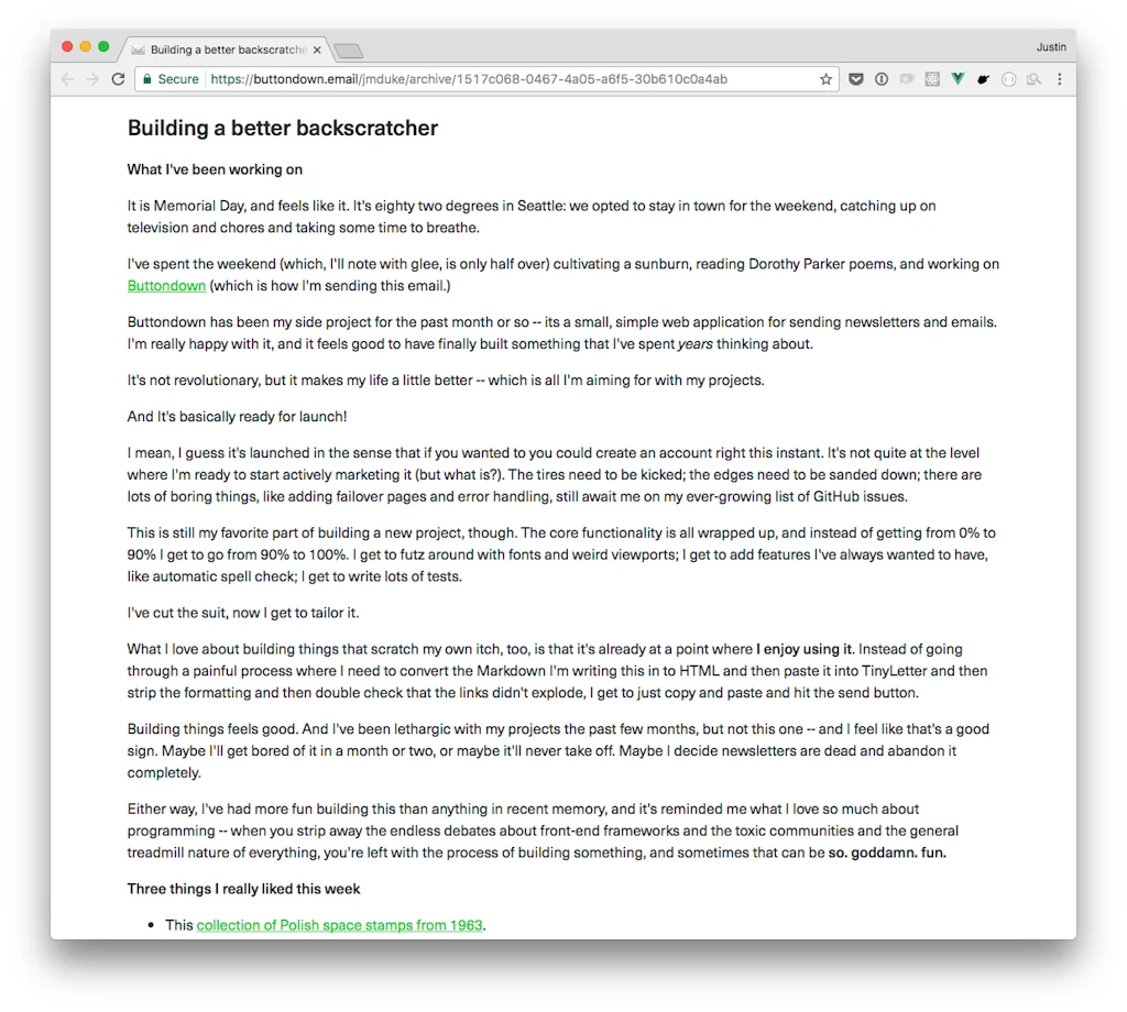 Buttondown screenshot 1 of 4