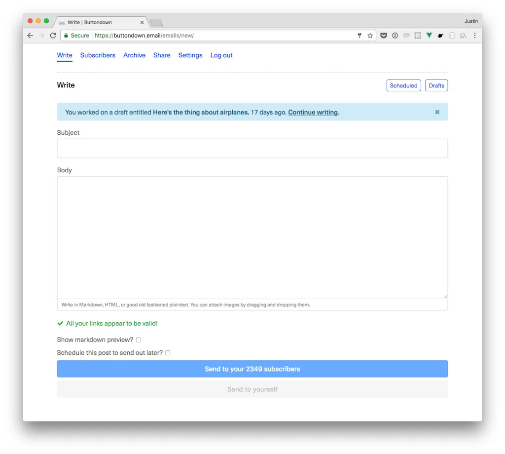 Buttondown screenshot 3 of 4