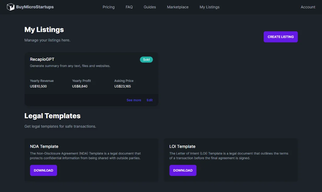 BuyMicroStartups screenshot 3 of 3