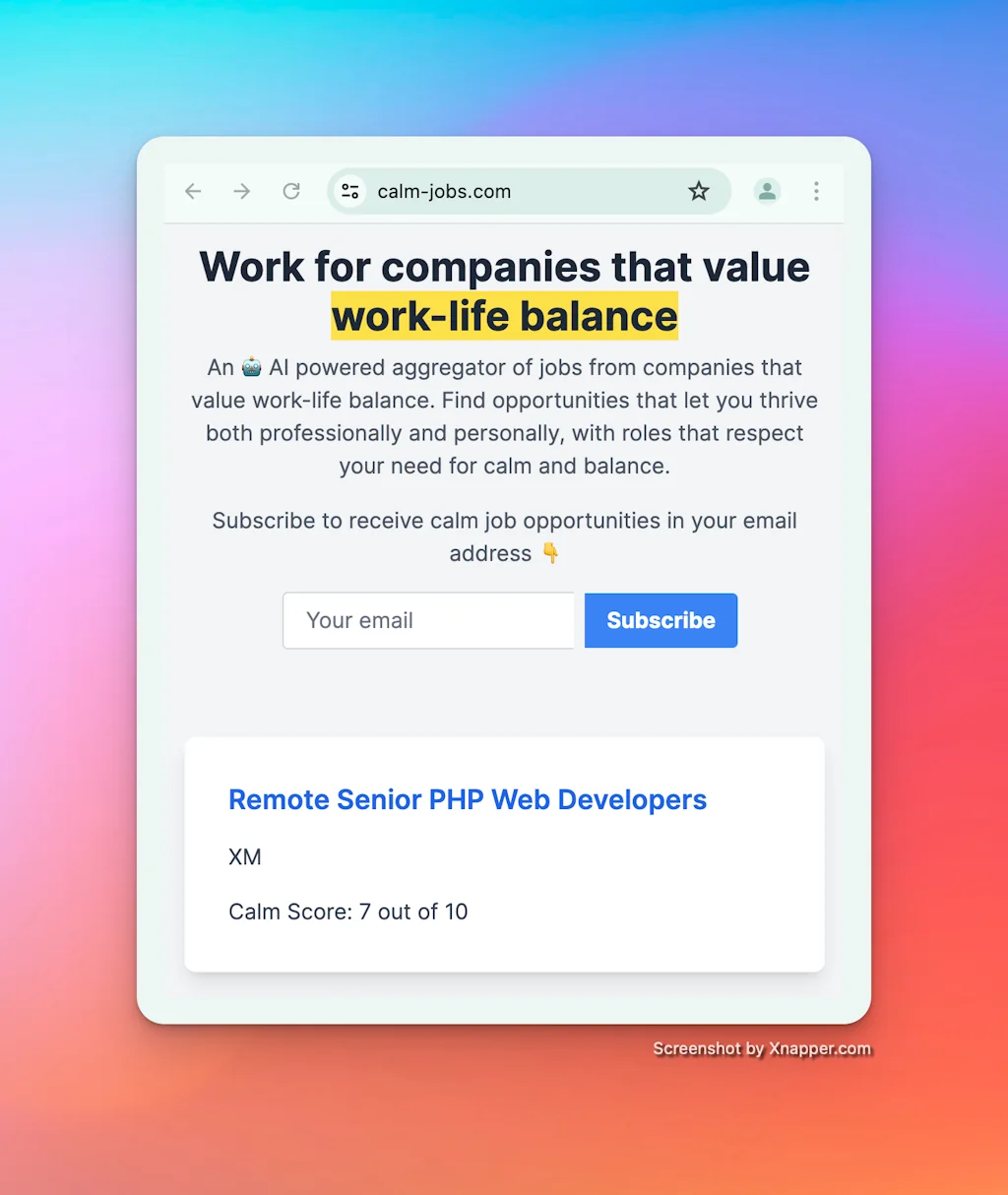 Calm Jobs screenshot 1 of 3