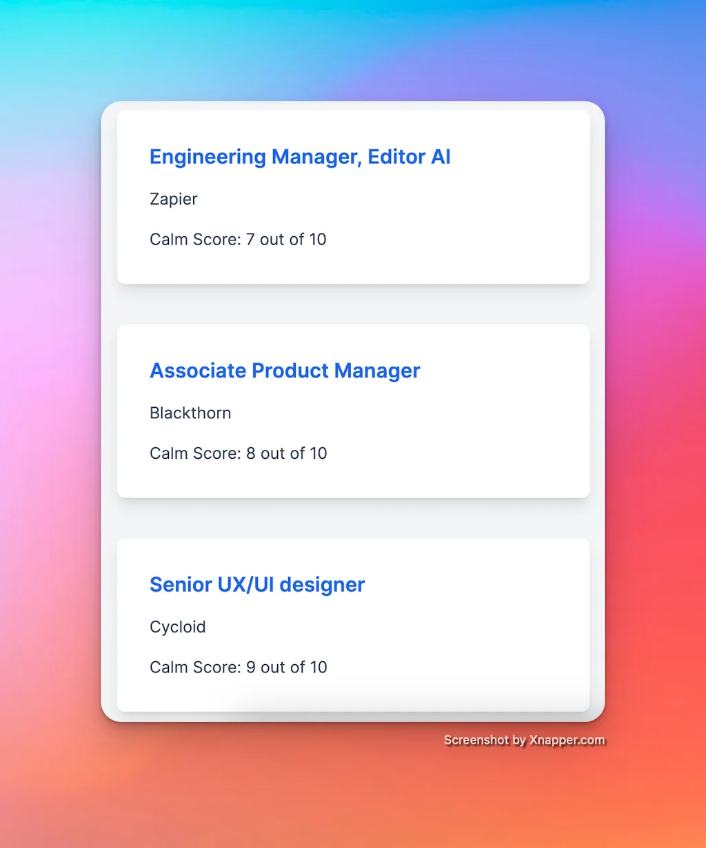 Calm Jobs screenshot 2 of 3
