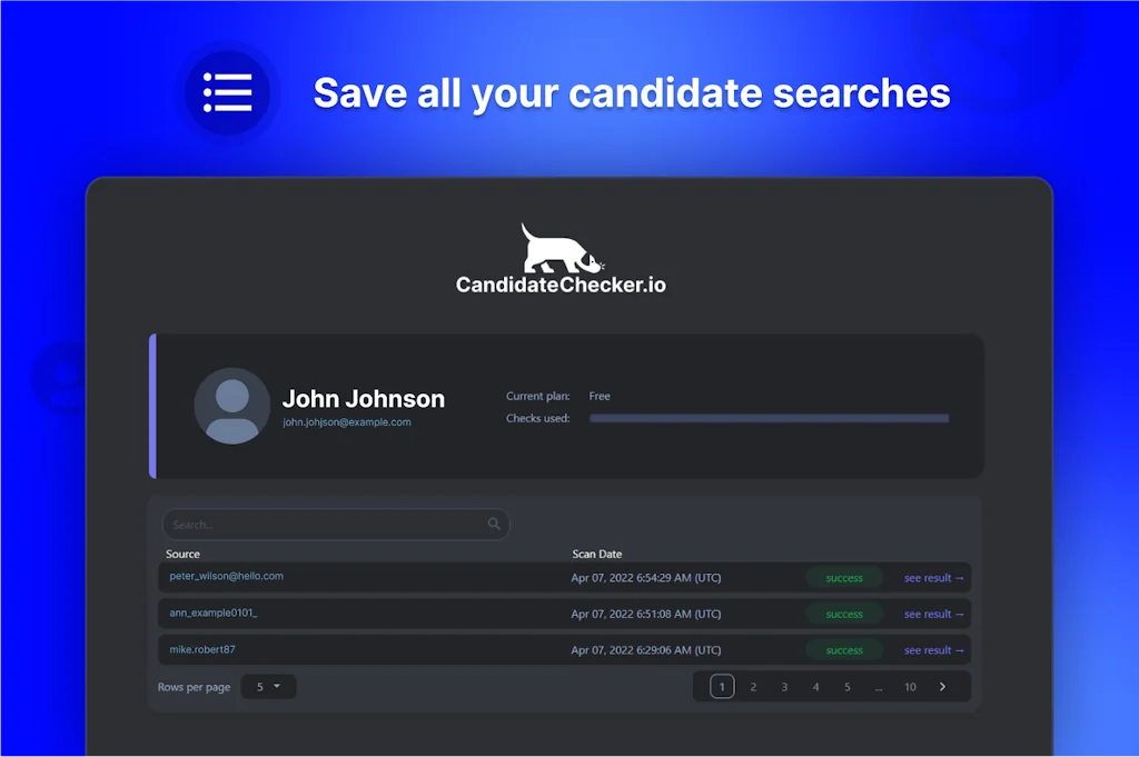 CandidateChecker.io screenshot 3 of 3