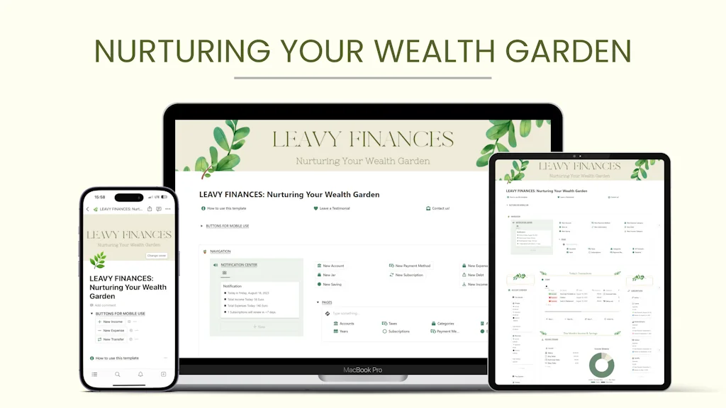 Candy Leaves Notion Finance Tracker screenshot 3 of 7