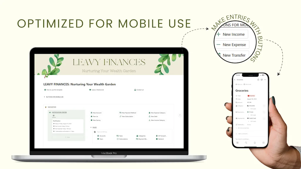 Candy Leaves Notion Finance Tracker screenshot 4 of 7