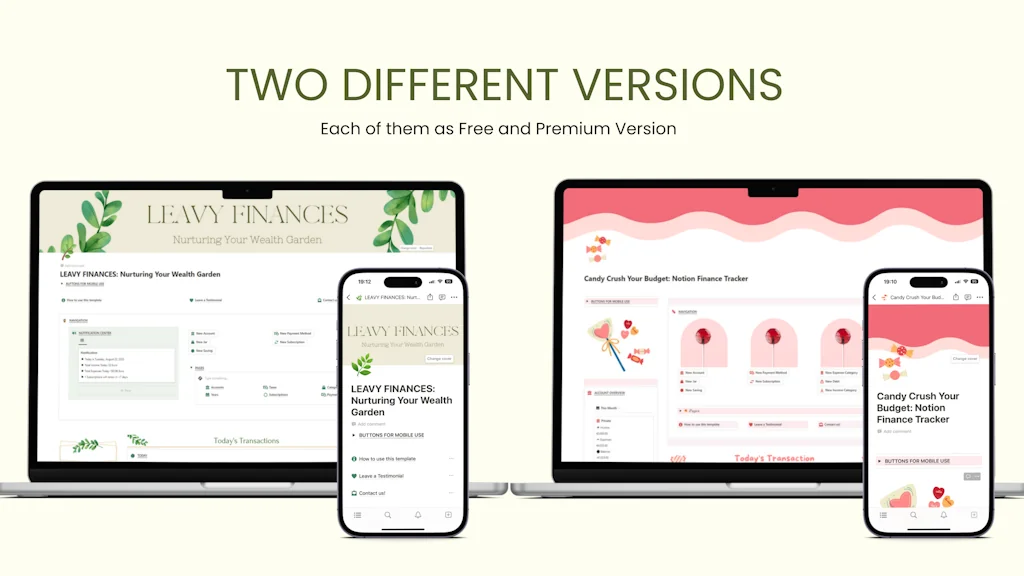 Candy Leaves Notion Finance Tracker screenshot 6 of 7