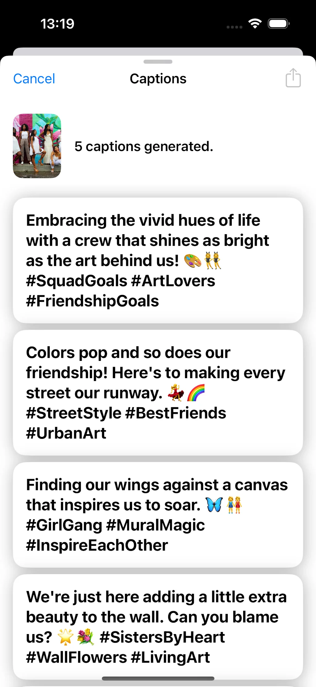 Captions for photos: Captioned screenshot 3 of 5