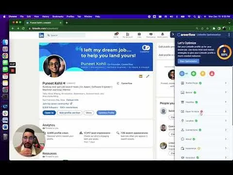 Careerflow LinkedIn Optimization Tool screenshot 1 of 6