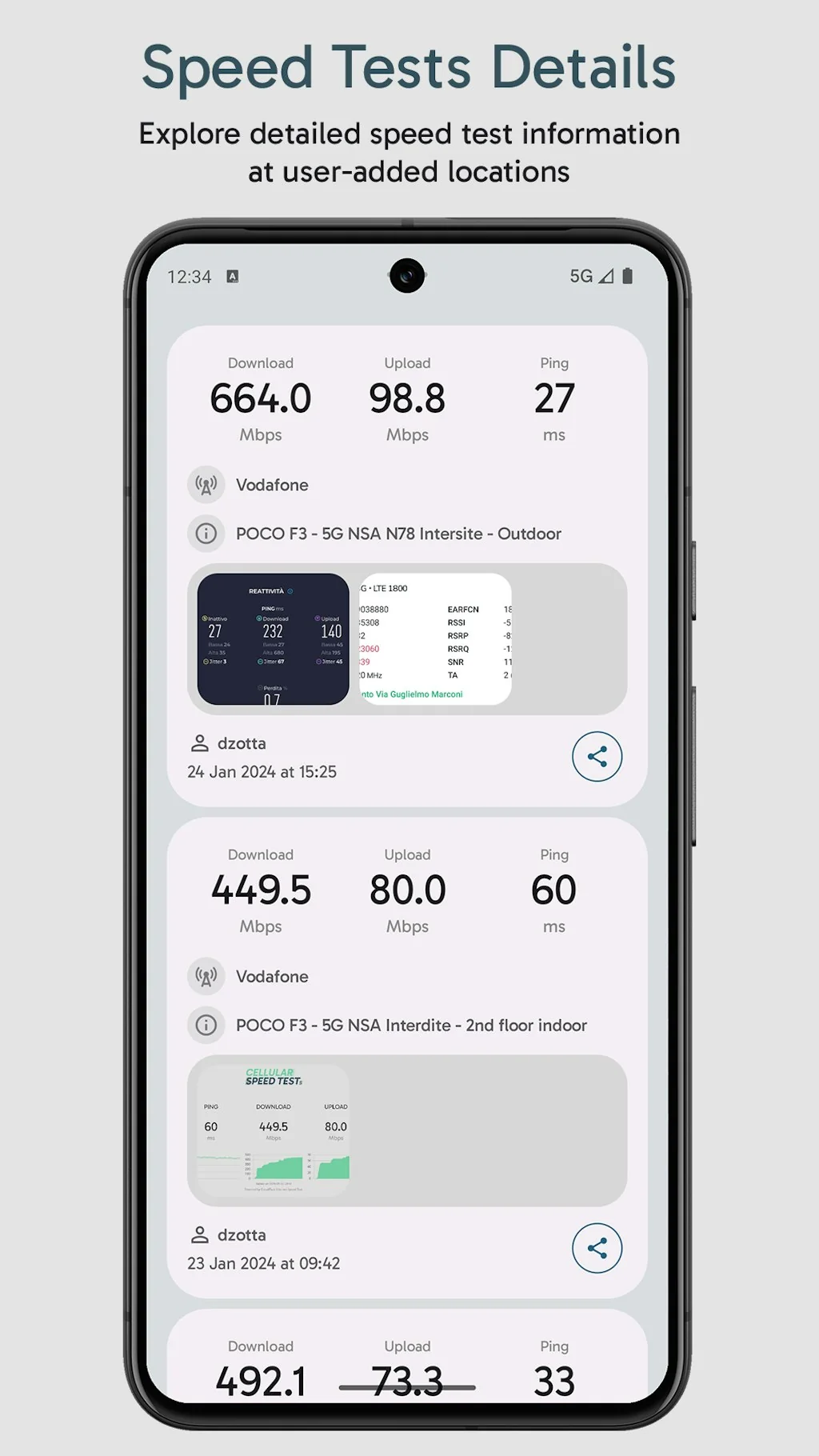 Cellular Speed Tests screenshot 2 of 4