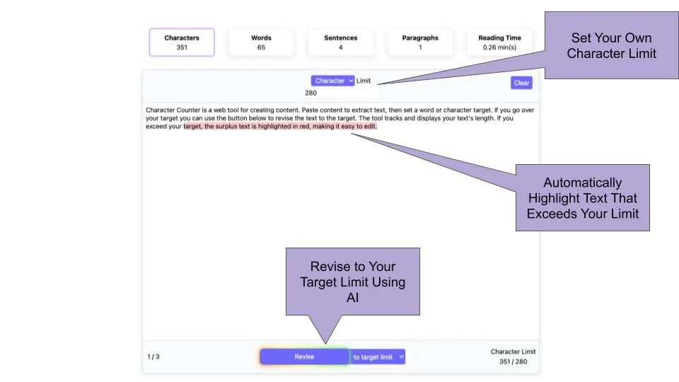Character Counter - Adjust Text Using AI screenshot 2 of 4