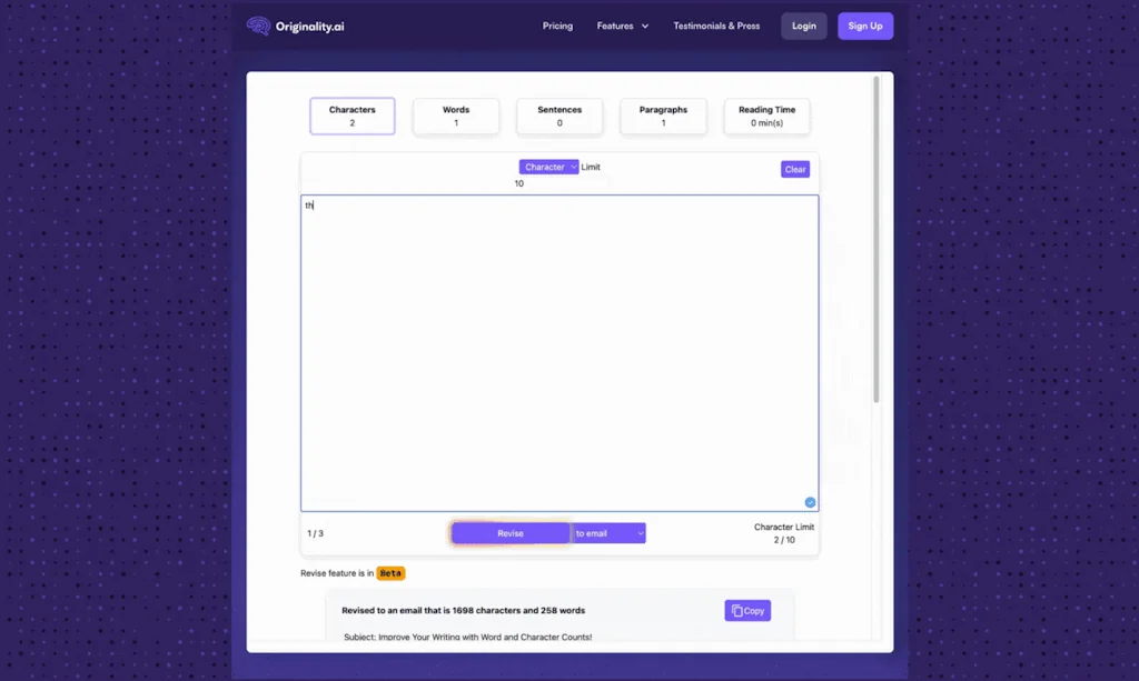 Character Counter - Adjust Text Using AI screenshot 3 of 4