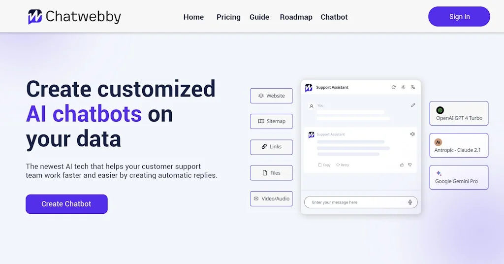 ChatWebby AI screenshot 1 of 5