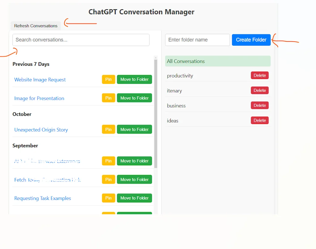 Chatgpt conversation manager logo
