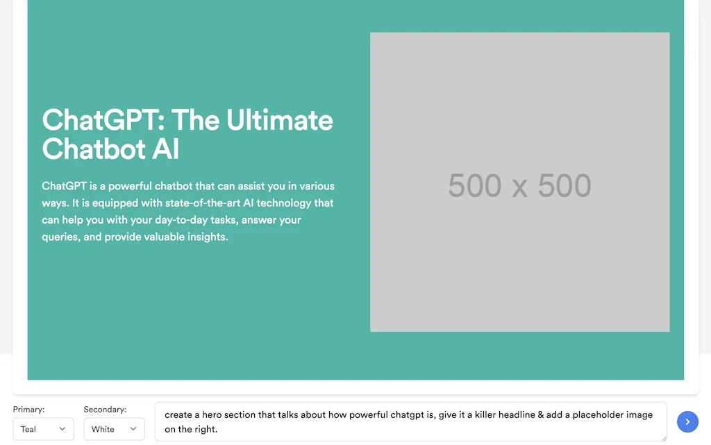 ChatGPT Tailwind components screenshot 4 of 5