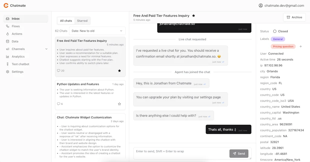 Chatmate.so screenshot 3 of 8