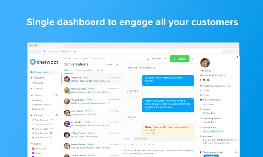 Chatwoot screenshot 1 of 6