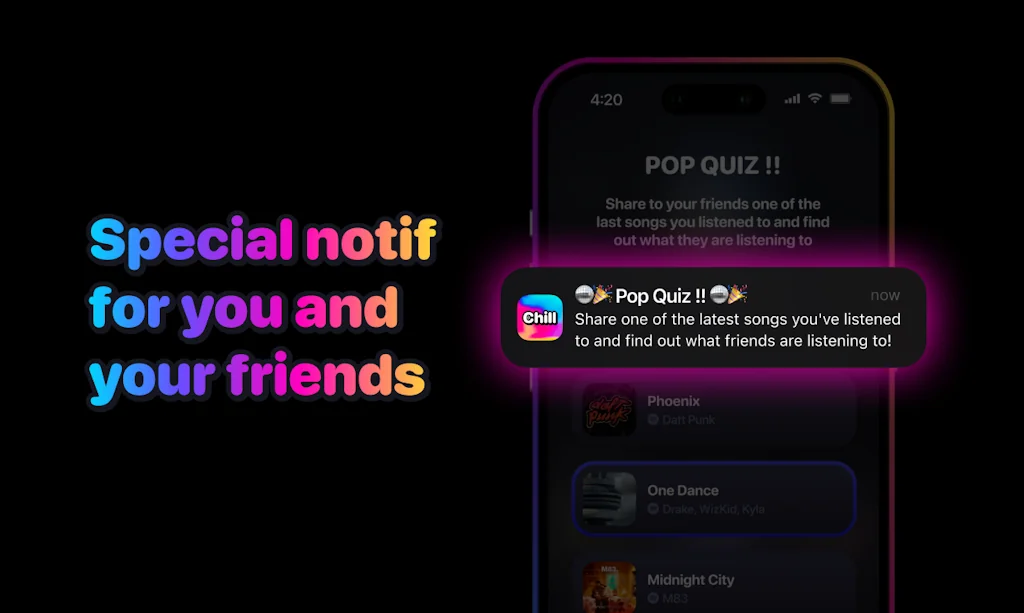 Chill App - Your friends’ songs screenshot 5 of 5