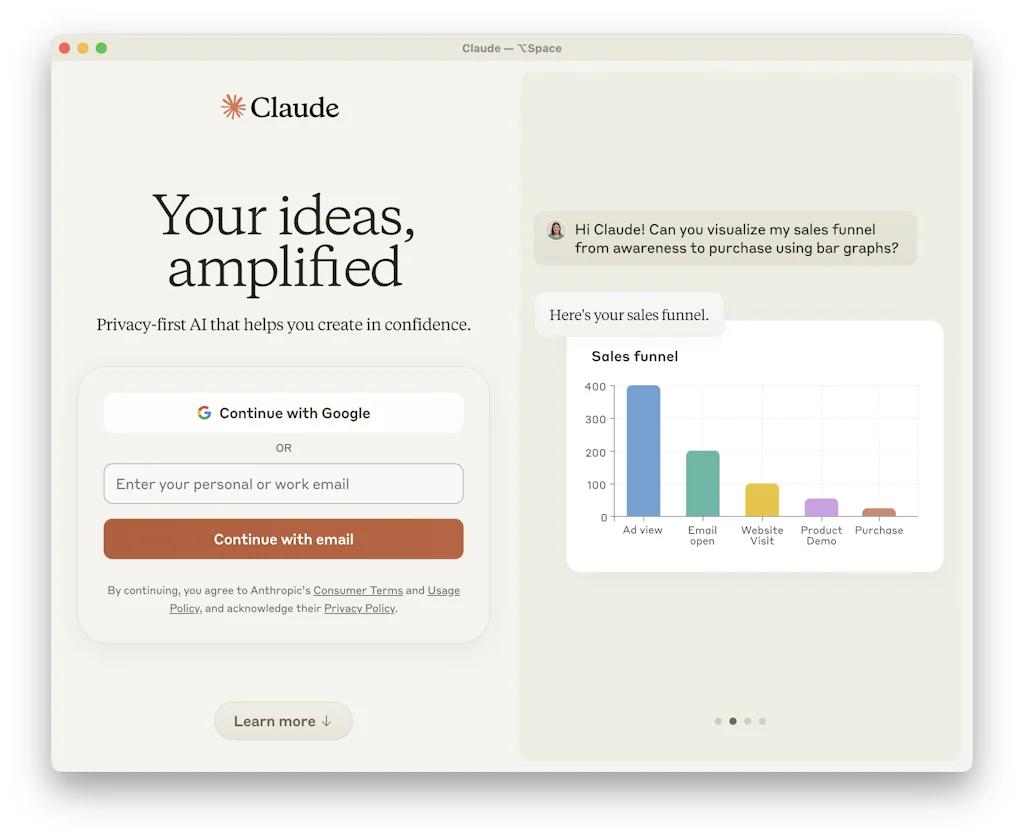 Claude for Desktop screenshot 2 of 4