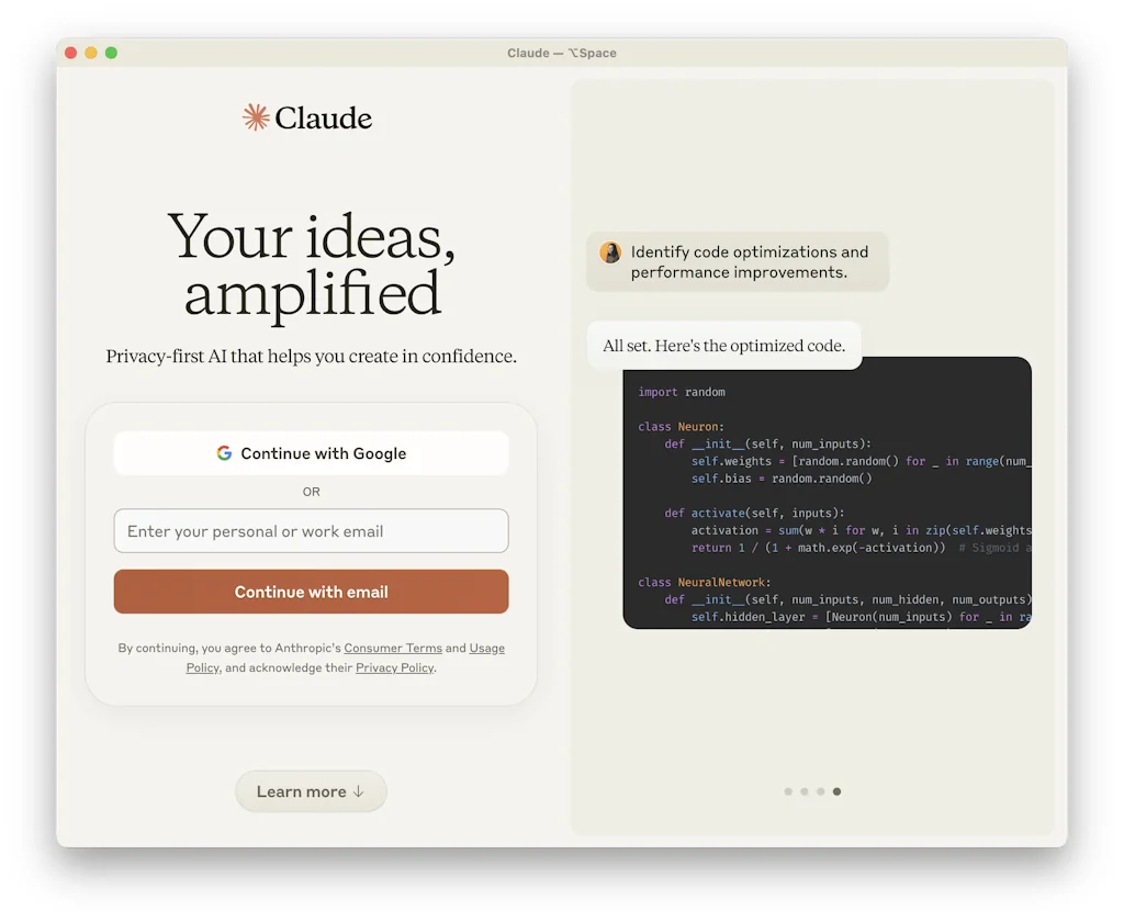 Claude for Desktop screenshot 4 of 4