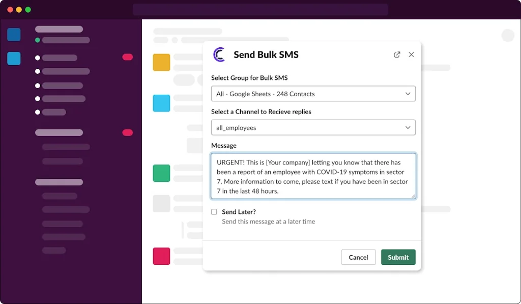 Clerk - SMS for Slack screenshot 5 of 5