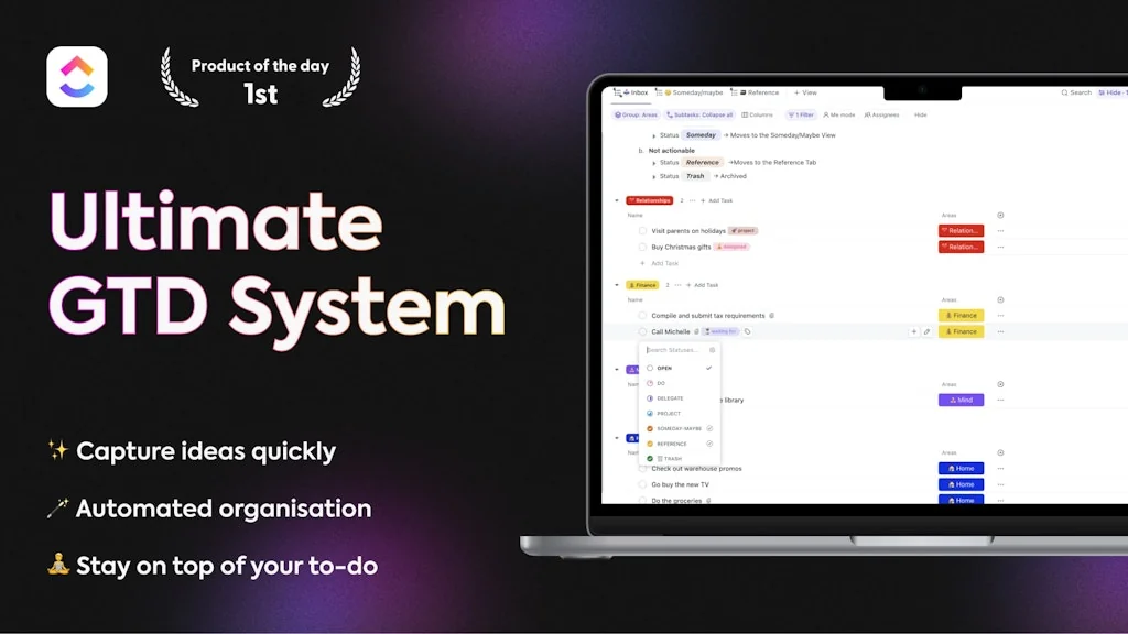 ClickUp GTD System screenshot 2 of 8