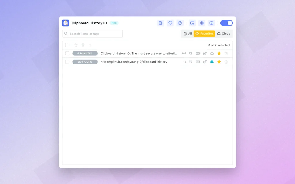 Clipboard History IO screenshot 3 of 3