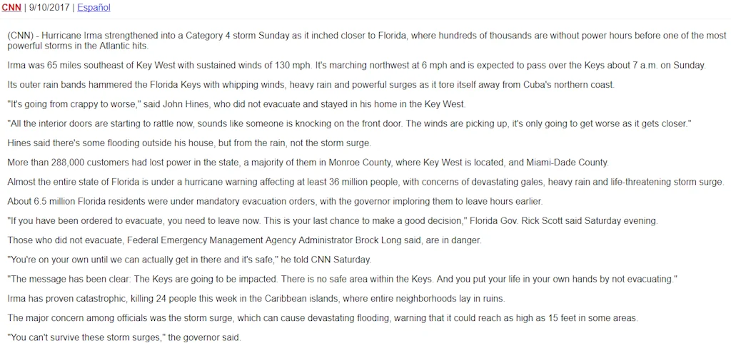 CNN Lite screenshot 1 of 2