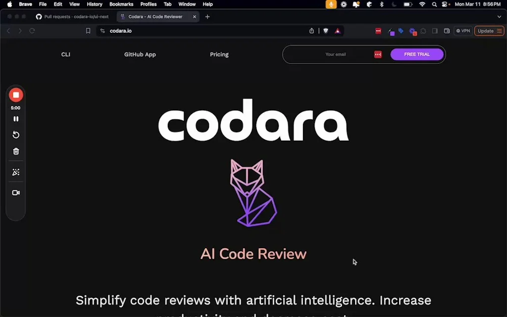 Codara AI Code Review Github App screenshot 2 of 5