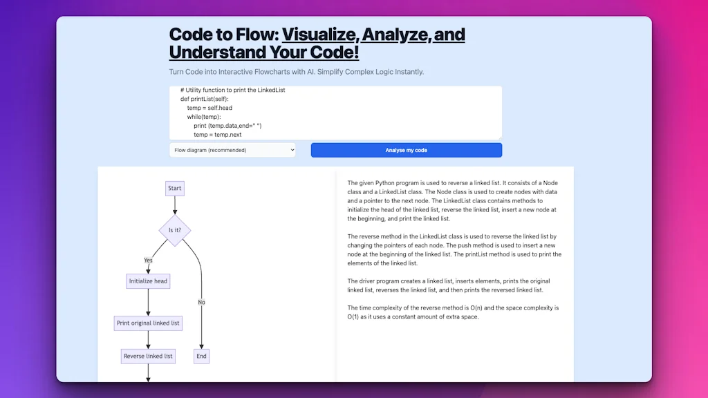 Code to Flow: Visualize your code screenshot 1 of 4