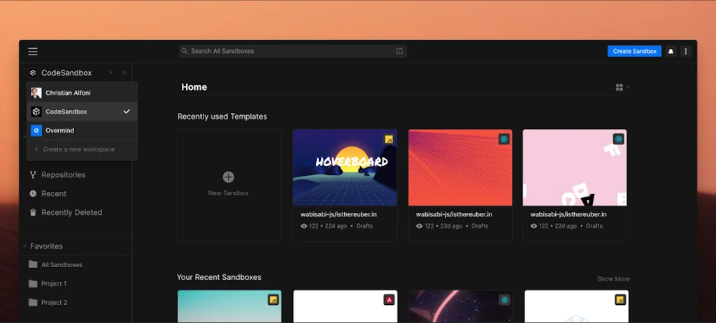 CodeSandbox screenshot 3 of 5