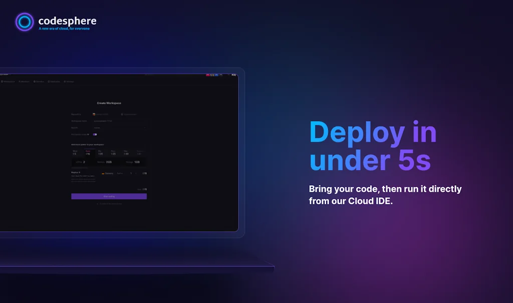 Codesphere screenshot 1 of 3