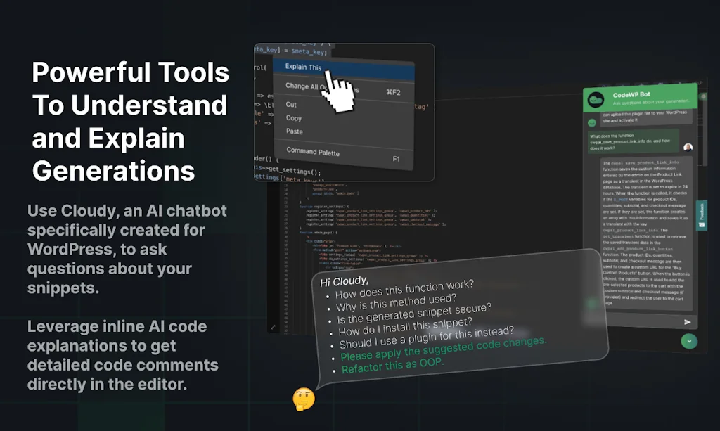 CodeWP AI screenshot 4 of 6