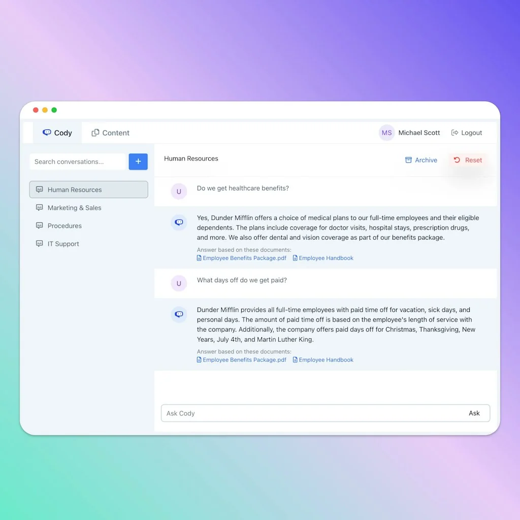Cody - AI for Business screenshot 2 of 4